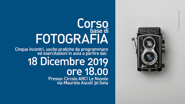 corso fotografia di base Arci Gela